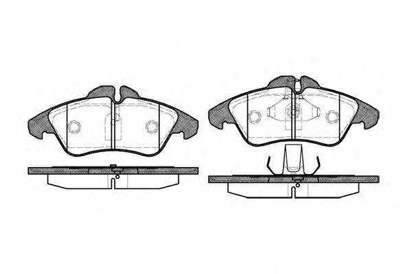 Комплект гальмівних колодок, дискове гальмо WOKING P4783.00