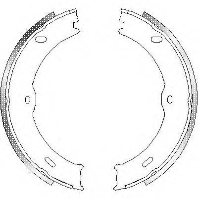 Комплект гальмівних колодок, стоянкова гальмівна система WOKING Z4746.00