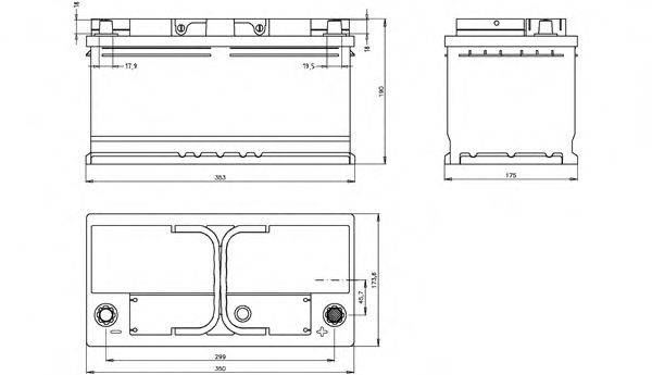 Стартерна акумуляторна батарея OPEN PARTS BT100L5.30