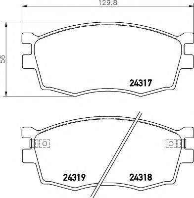 Комплект гальмівних колодок, дискове гальмо TEXTAR 2431701