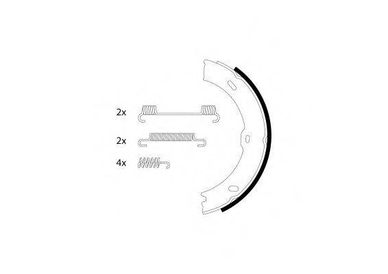 Комплект гальмівних колодок, стоянкова гальмівна система TEXTAR 91066800