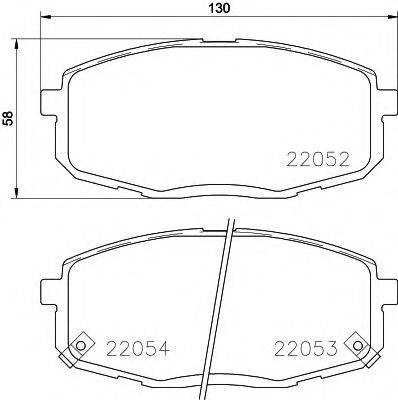 Комплект гальмівних колодок, дискове гальмо TEXTAR 2205201