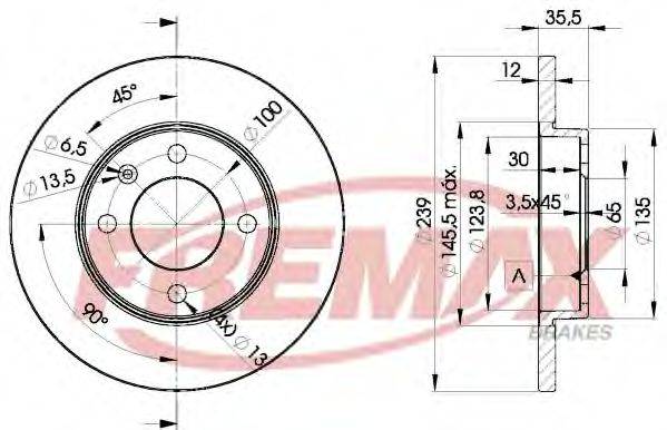 гальмівний диск FREMAX BD-3300