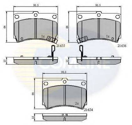 Комплект гальмівних колодок, дискове гальмо COMLINE CBP3245