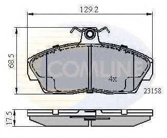 Комплект гальмівних колодок, дискове гальмо COMLINE CBP0232