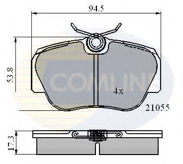 Комплект гальмівних колодок, дискове гальмо COMLINE CBP0328