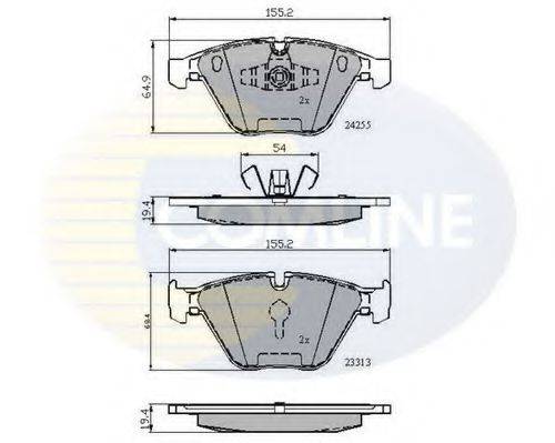 Комплект гальмівних колодок, дискове гальмо COMLINE CBP01700