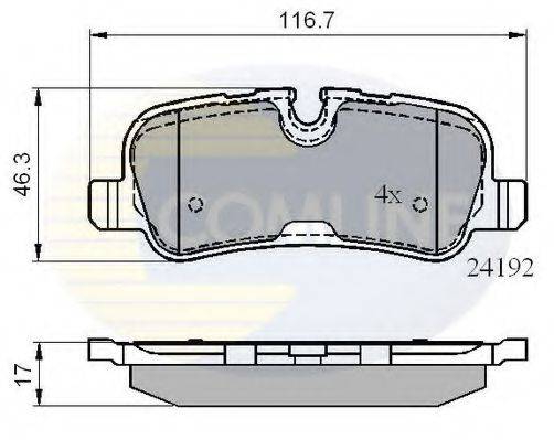 Комплект гальмівних колодок, дискове гальмо COMLINE CBP02021