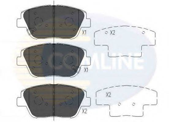 Комплект гальмівних колодок, дискове гальмо COMLINE CBP36080
