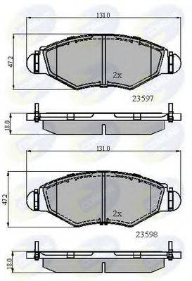 Комплект гальмівних колодок, дискове гальмо COMLINE CBP01131