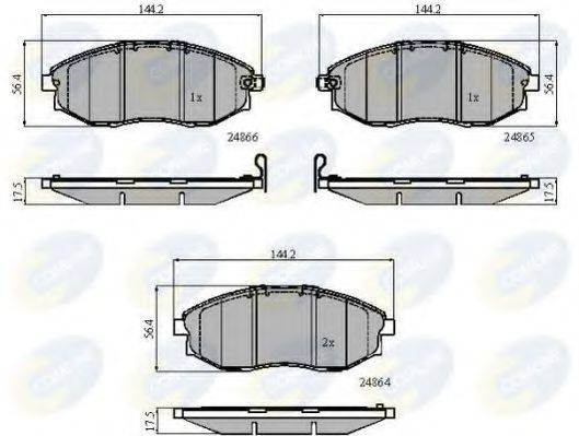 Комплект гальмівних колодок, дискове гальмо COMLINE CBP31585