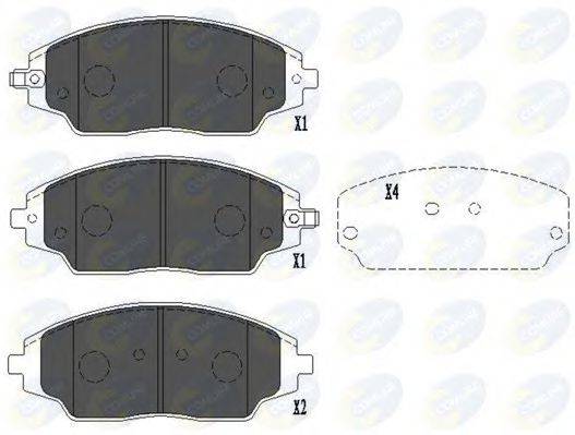 Комплект гальмівних колодок, дискове гальмо COMLINE CBP36083
