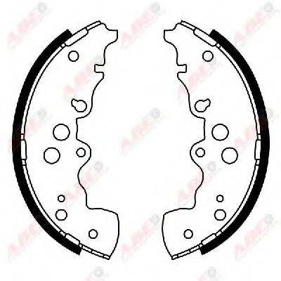 Комплект гальмівних колодок ABE C08023ABE