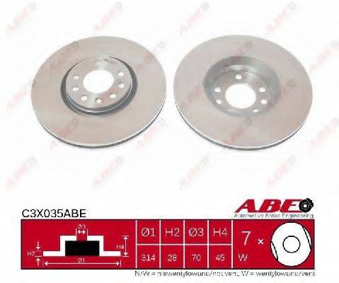 гальмівний диск ABE C3X035ABE