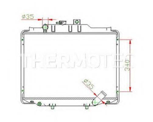 Радіатор, охолодження двигуна THERMOTEC D70505TT