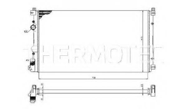 Радіатор, охолодження двигуна THERMOTEC D7R010TT