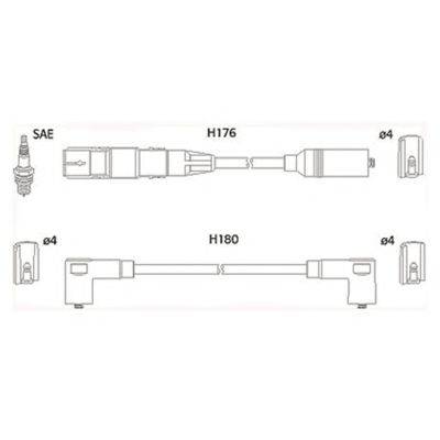 Комплект дротів запалення HITACHI 134766