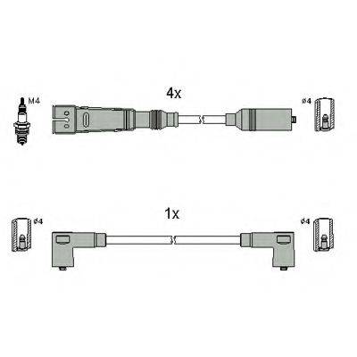 Комплект дротів запалення HITACHI 134786