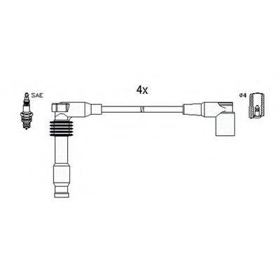 Комплект дротів запалення HITACHI 134759