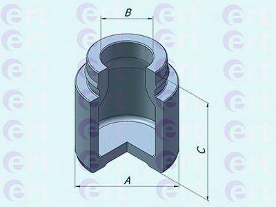 Поршень, корпус скоби гальма ERT 151076-C