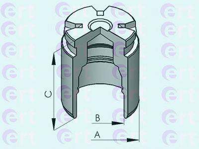 Поршень, корпус скоби гальма ERT 151171-C