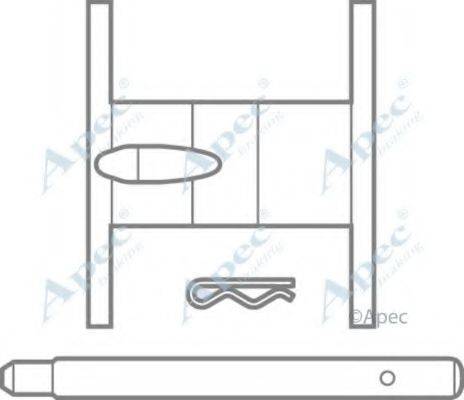 Комплектуючі, гальмівні колодки APEC BRAKING KIT1072