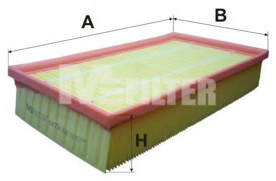 Повітряний фільтр MFILTER K 478