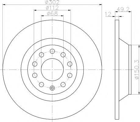 гальмівний диск HELLA PAGID 8DD 355 111-181