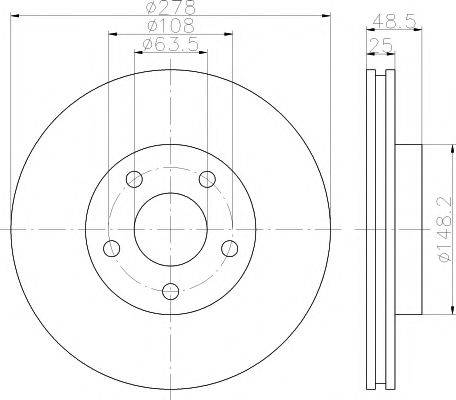 гальмівний диск HELLA PAGID 8DD 355 112-171