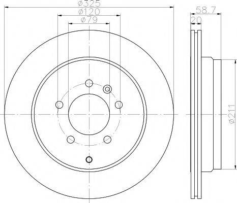 гальмівний диск HELLA PAGID 8DD 355 118-771