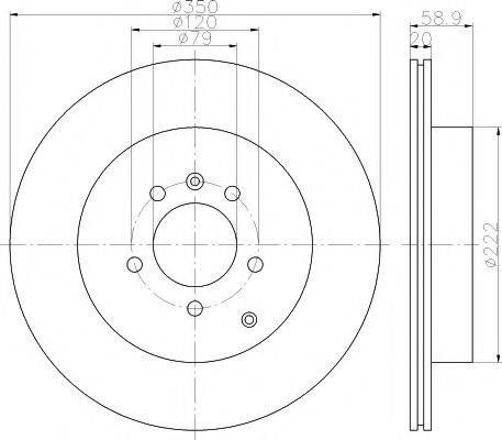 гальмівний диск HELLA PAGID 8DD 355 118-781