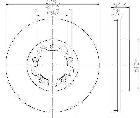 гальмівний диск HELLA PAGID 8DD 355 113-261