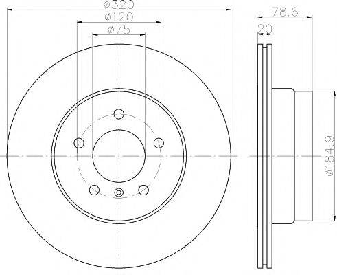 гальмівний диск HELLA PAGID 8DD 355 114-001