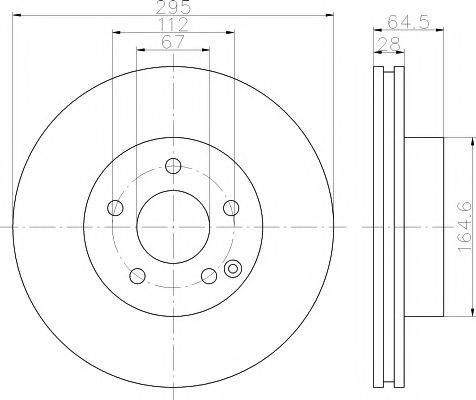 гальмівний диск HELLA PAGID 8DD 355 114-201