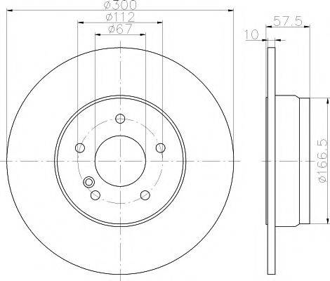 гальмівний диск HELLA PAGID 8DD 355 114-211