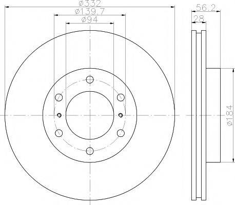 гальмівний диск HELLA PAGID 8DD 355 119-081