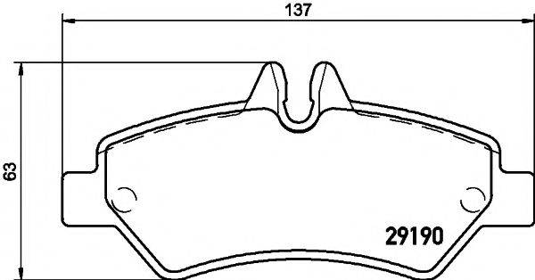 Комплект гальмівних колодок, дискове гальмо HELLA PAGID 8DB 355 005-351