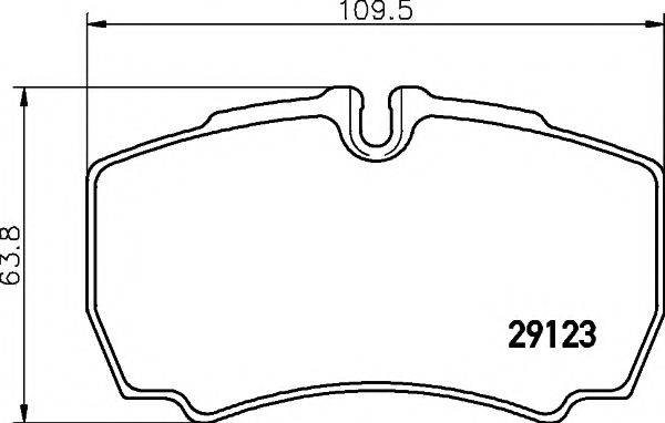 Комплект гальмівних колодок, дискове гальмо HELLA PAGID 8DB 355 005-421