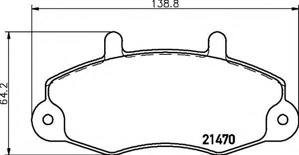 Комплект гальмівних колодок, дискове гальмо HELLA PAGID 8DB 355 006-391