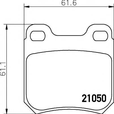 Комплект гальмівних колодок, дискове гальмо HELLA PAGID 8DB 355 007-381