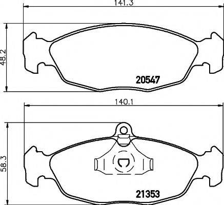 Комплект гальмівних колодок, дискове гальмо HELLA PAGID 8DB 355 007-531