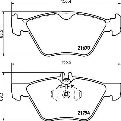 Комплект гальмівних колодок, дискове гальмо HELLA PAGID 8DB 355 007-861