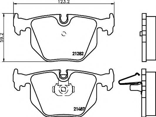 Комплект гальмівних колодок, дискове гальмо HELLA PAGID 8DB 355 006-691