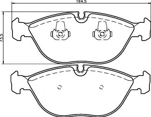 Комплект гальмівних колодок, дискове гальмо HELLA PAGID 8DB 355 008-261