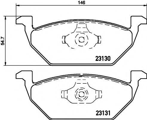 Комплект гальмівних колодок, дискове гальмо HELLA PAGID 8DB 355 008-591