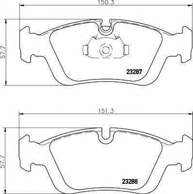 Комплект гальмівних колодок, дискове гальмо HELLA PAGID 8DB 355 008-741