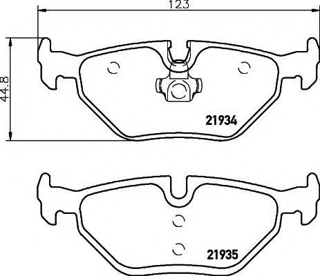 Комплект гальмівних колодок, дискове гальмо HELLA PAGID 8DB 355 008-761