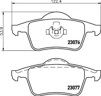 Комплект гальмівних колодок, дискове гальмо HELLA PAGID 8DB 355 008-871