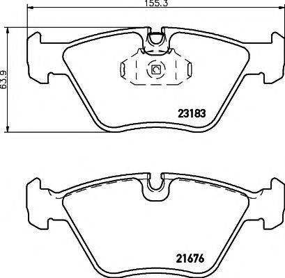 Комплект гальмівних колодок, дискове гальмо HELLA PAGID 8DB 355 009-001