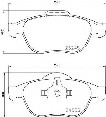 Комплект гальмівних колодок, дискове гальмо HELLA PAGID 8DB 355 009-101